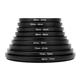 18pcs Step Up Down Lens Filter Ring Adapter Set 37 - 82mm for Canon Nikon