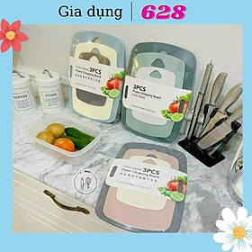 Mua Thớt lúa mạch - Combo 3 thớt nhựa kháng khuẩn chống trơn trượt cao cấp