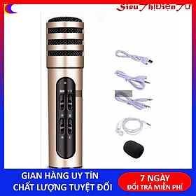 Mua Micro C7 ( Loại 1  Đủ Phụ Kiện)   Thu Âm  Hát Karaoke  Livestream trên điện thoại 3 in 1 màu ngẫu nhiên