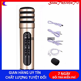 Micro C7 ( Loại 1, Đủ Phụ Kiện) , Thu Âm, Hát Karaoke, Livestream trên điện thoại 3 in 1 màu ngẫu nhiên