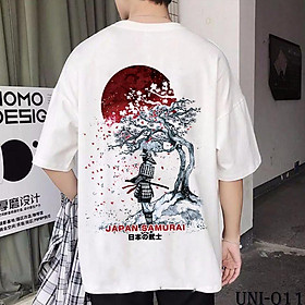 Áo thun unisex form rộng Nhật Bản Samurai đẹp độc lạ vải dày mịn