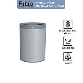Mua Thùng rác nhựa văn phòng  kiểu Âu - Fitis 2 lớp (xám) - ROM3-909