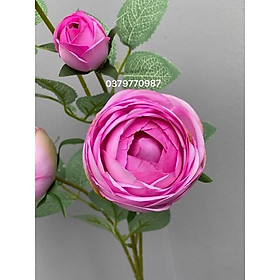 Hoa hồng giả cắm bình, cành hồng Trà (giá 1 cành)
