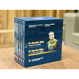 Bộ sách Võ Nguyên Giáp - Vị Tướng Của Nhân Dân. Gồm bản Tiếng Việt và song ngữ 5 thứ tiếng (in 2024)