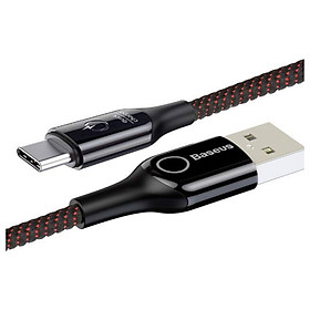 Mua Cáp sạc tự ngắt Baseus C-shaped USB Type-C có đèn Led thông minh đầu kim loại vải dù chắc chắn cho Android - Hàng chính hãng