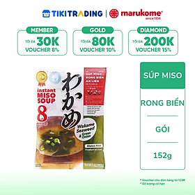 Súp Miso Ăn Liền Rong Biển Wakame Marukome 152g