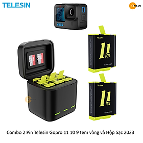 Mua Combo 2 Pin Telesin Gopro 11 10 9 và Hộp Sạc Type C mẫu mới 2023