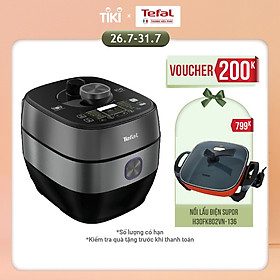 Nồi áp suất điện đa năng Tefal Smart Pro IH CY638868 - 5L - Nấu nhanh tiết kiệm thời gian - 19 thực đơn nấu ăn và 3 chế độ đặc biệt - Tối ưu hương vị và dinh dưỡng món ăn - Hàng chính hãng