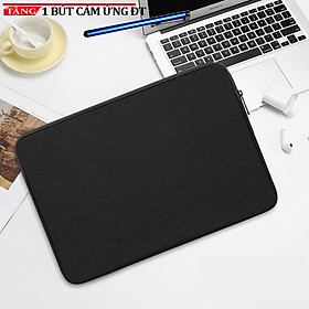 Túi Chống sốc laptop vải bố siêu mỏng có lót nhung 13-15 inch wick C56 Shalla Tặng bút cảm ứng ĐT