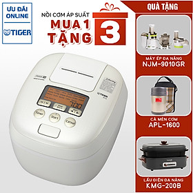 Nồi cơm điện Tiger JPT-H18S (1.8L) Tặng Máy ép Kuvings NJM-9010GR + Cà mèn cơm APL-1600 + Lẩu điện Kuvings KMG-200B - Hàng Chính Hãng