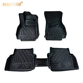 Thảm lót sàn xe ô tô audi A7 2019-2021 nhãn hiệu Macsim - chất liệu nhựa TPE đúc khuôn cao cấp - màu đen
