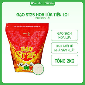 Gạo ST25 Hoa Lúa túi 2kg - Dẻo nhiều, mềm cơm, thơm đặc trưng (Sản phẩm mới)