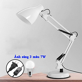 Mua Đèn bàn học chống cận bảo vệ mắt tùy chỉnh hướng chiếu sáng  điều chỉnh góc xoay 360  đui đèn E27  gồm bóng led 220V/9W với nhiều màu sáng có thể lựa chọn