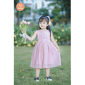 Đầm dạ hội tùng lưới dập ly kết hạt bẹt Tamiuy Kids trung