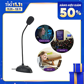 Chân Đế Micrô Có Dây Đầu Cắm Cổ Ngỗng Linh Hoạt Mini Studio 3,5 Mm Cho Máy Tính PC Máy Tính Để Bàn Máy Tính Xách Tay