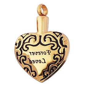 Forever Loved Heart Cremation Urn Ash Holder Keepsake Pendant for Necklace