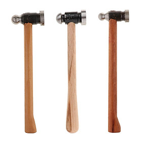 3x Chasing Hammer with Wood Handle Jewelers Accessories 26mm+32mm+34mm