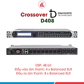 Crossover số DBACOUSTIC D408, 4 IN 8 OUT, hàng chính hãng