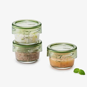 Hộp Thủy Tinh LocknLock đựng thức ăn 215ml*3 - LLG540S3GRN