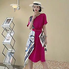 ĐẦM XÒE LỤA KÈM BELT CAO CẤP