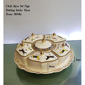 Mua Khay mứt sứ xoay 360 độ cao cấp