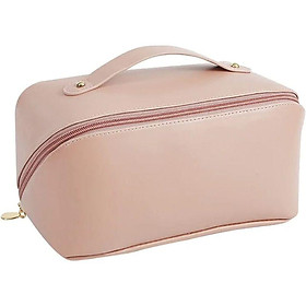 Túi thẩm mỹ di động 1pc Người phụ nữ Túi du lịch mỹ phẩm lớn cho túi lưu trữ đa chức năng Túi mỹ phẩm (màu hồng)