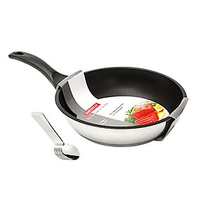 Chảo Chống Dính Bếp Từ 3 Đáy Fivestar 26 cm - Tặng 5 Muỗng Inox Cao Cấp