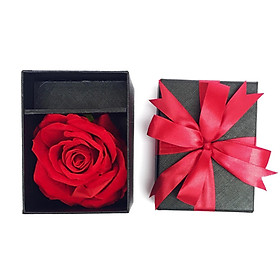 Hộp quà tặng hoa hồng sáp đựng son Valentine kích thước 12x9x7cm