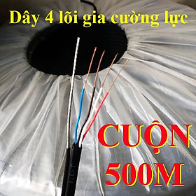 Mua Dây 4 lõi CỨNG có gia cường lực CUỘN 500M