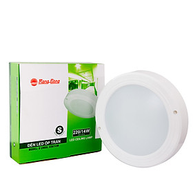 Đèn ốp trần cảm biến 14w rạng đông, model d ln 05l 220/14w rad