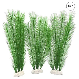 3PCS Aquarium Artificial Plants Artificial Plastic Plants Ornaments Natural Artificial Foliage Plants DIY Realistic