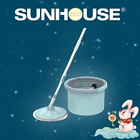 Mua Bộ lau nhà xoay 360 độ thông minh 2 bông lau SUNHOUSE KS-CL235PB - Bảo hành 6 tháng - Hàng chính hãng