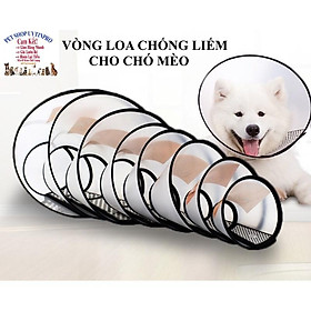 VÒNG CỔ KIỂU LOA CHỐNG LIẾM CHO CHO MÈO THÚ CƯNG Pet Protection Cover Chất liệu nhựa an toàn cho thú cưng - Số 3 (10kg - 13kg)