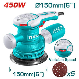 MÁY CHÀ NHÁM TRÒN 450W TOTAL TF2061506 - HÀNG CHÍNH HÃNG