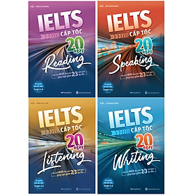 Combo 4 Cuốn Ielts Cấp Tốc - 20 Ngày Listening, Speaking, Reading, Writing