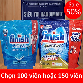 Xà phòng rửa chén bát dạng viên finish 150 viên - xa phong rua chen chuyên dụng cho máy