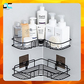Kệ góc nhà tắm phun sơn tĩnh điện dán tường siêu dính trong nhà tắm, nhà bếp tiện dụng
