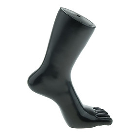 Unisex Plastic Foot Model Mannequin Feet for Shoes Sock Display Black Left
