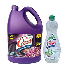 Nước giặt xả 5in1 Mr.Care hương Romantic 3.8kg + Tặng 1 chai nước rửa chén TrueCare Thiên nhiên 750g