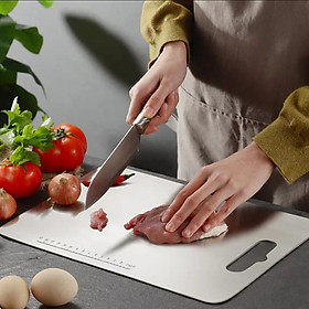 Mua Thớt Inox AnShin 304 Cao Cấp Size Lớn 25x36cm - Chống Ẩm Mốc Không Han Rỉ  Kháng Khuẩn