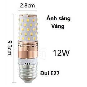 Mua Bóng đèn LED bắp  trụ  tròn  búp 5w 7w  9w  12w sáng trắng hoặc vàng  Đuôi E14 hoặc E27