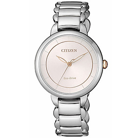 Đồng Hồ Nữ Citizen Dây Thép Không Gỉ EM0676-85X - Mặt Vàng Hồng Sapphire