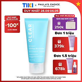 Kem dưỡng ẩm đêm không dầu dành cho da mụn 60ml - Paula's Choice CLEAR OIL-FREE MOISTURIZER