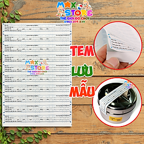 Mua Tem Lưu Mẫu  Tem Niêm Phong Thực Phẩm Thức Ăn