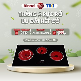Mua Bếp hồng ngoại Rinnai RB-7013E-CB mặt kính Schott 5200W - Hàng chính hãng.