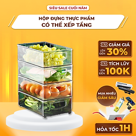 Mua Hộp Nhựa Đựng Thực Phẩm Tủ Lạnh Trong Suốt  Thiết Kế Tay Cầm Đựng Đồ Dễ Dàng  Chất Liệu Nhựa Cứng Cáp Chịu Va Đập Tốt
