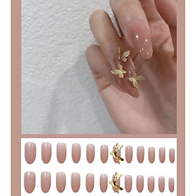 Móng tay giả nail thời trang 3D- Bộ 24 móng