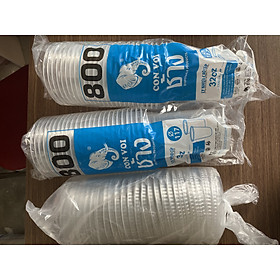 Combo 50 ly nhựa 800ml ( có nắp) - nhãn hiệu con voi