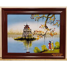 Mua TRANH SƠN MÀI KHẢM TRAI  ỐC- PHONG CẢNH HÀ NỘI