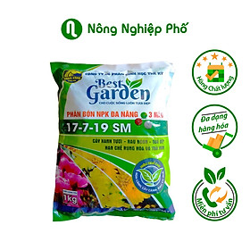 Mua Phân NPK đa năng 3 màu cao cấp 17-7-19 SM dùng cho cây cảnh  hoa kiểng và rau củ quả - Gói 1kg